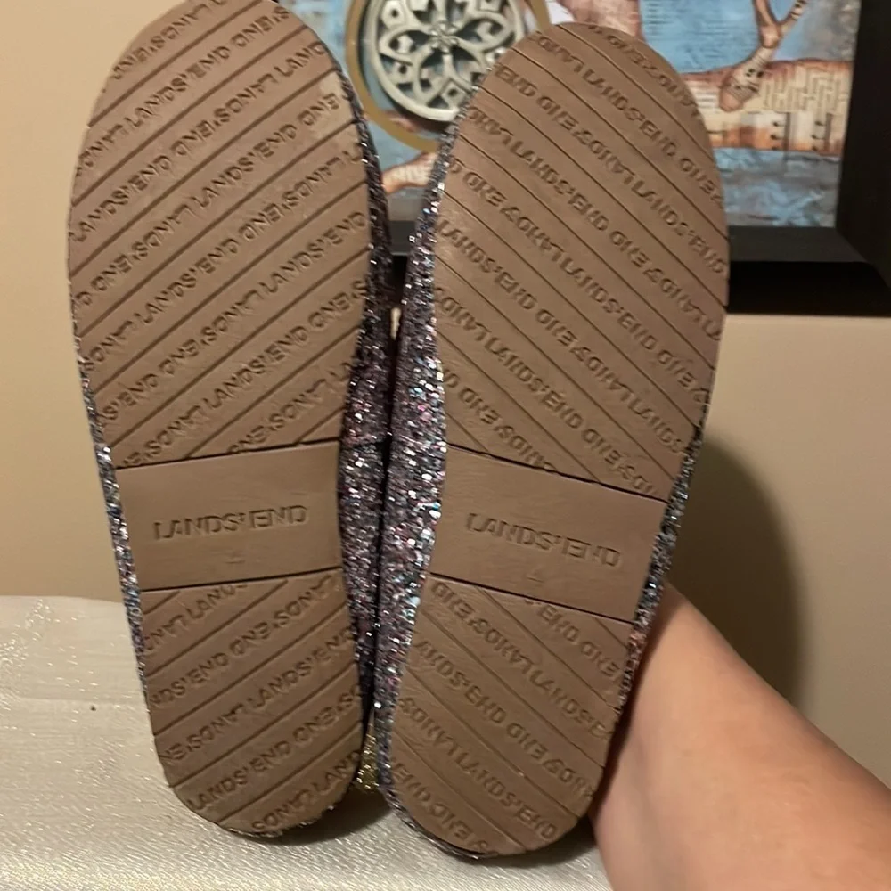 Land’s End Slippers, big kids size 4